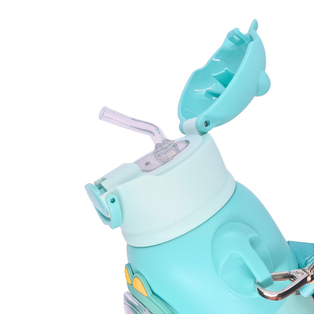 Garrafinha C/ Canudo Squeeze Infantil Garrafa Bebe Térmica Alça