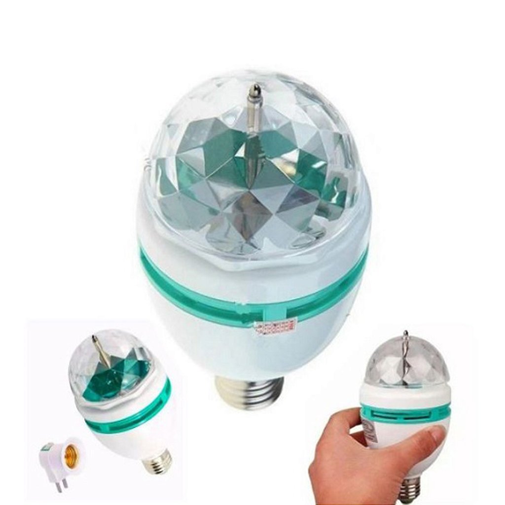 Lâmpada Globo de Luz Giratória Bola Colorida De Teto C/ Bocal