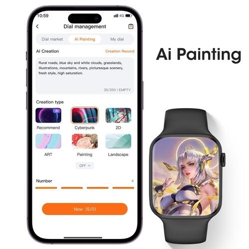 Smartwatch W29s Com NFC Chat GPT IA Lançamento - Branco