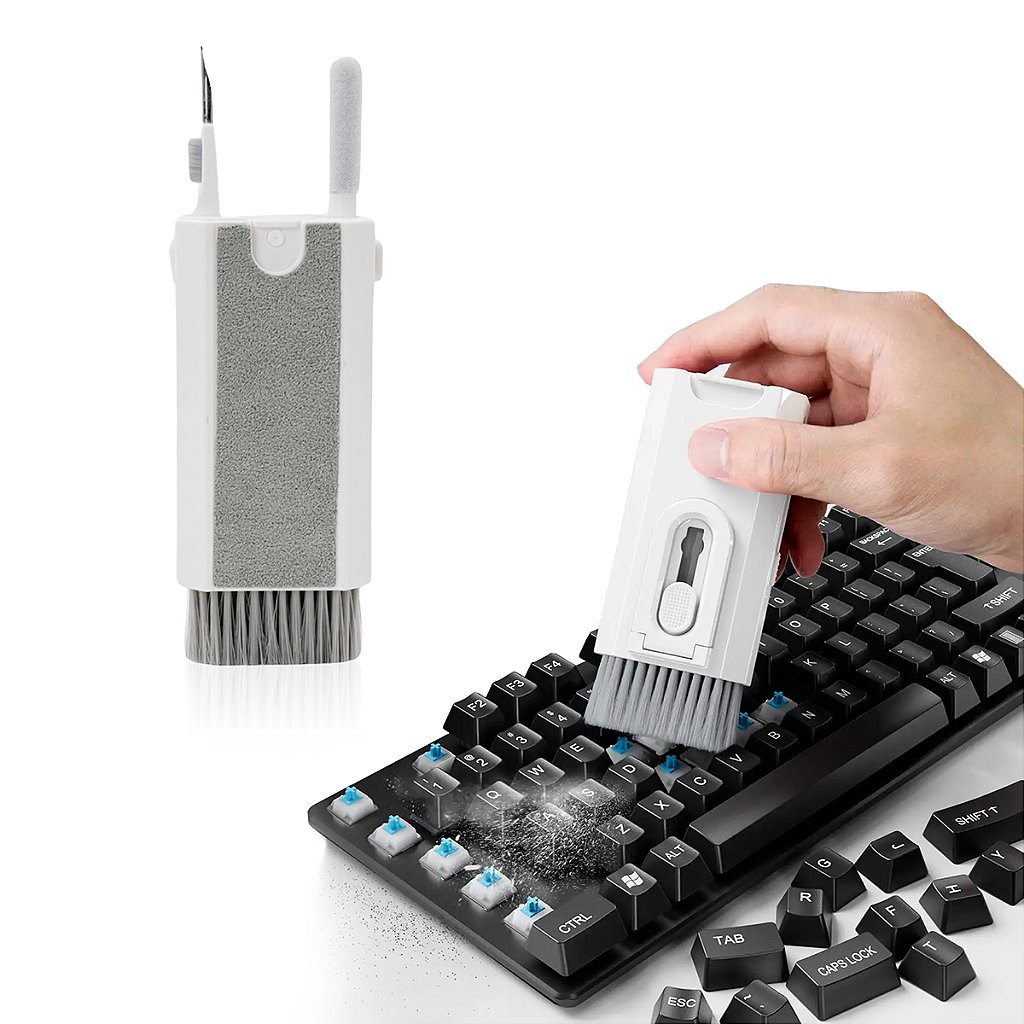 Kit Ferramentas De Limpeza Eletrônicos 8 Em 1 Teclado Headset Fones Notebooks Celulares
