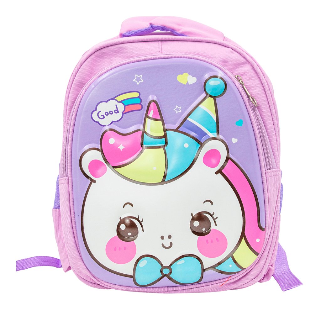 Mochila Escolar Infantil Bichinhos Bolsa De Costas Creche Alto Relevo
