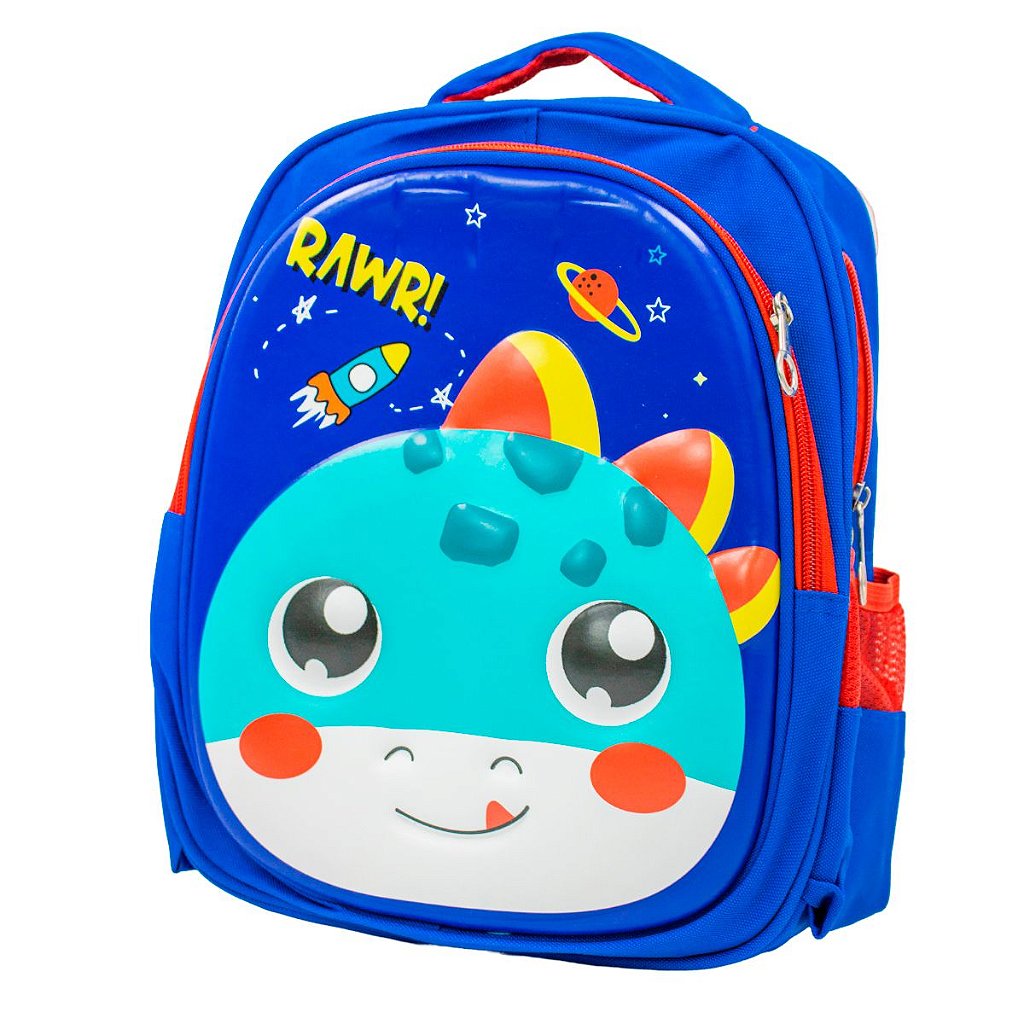 Mochila Escolar Infantil Bichinhos Bolsa De Costas Creche Alto Relevo