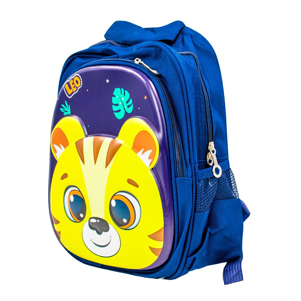 Mochila Escolar Infantil Bichinhos Bolsa De Costas Creche Alto Relevo