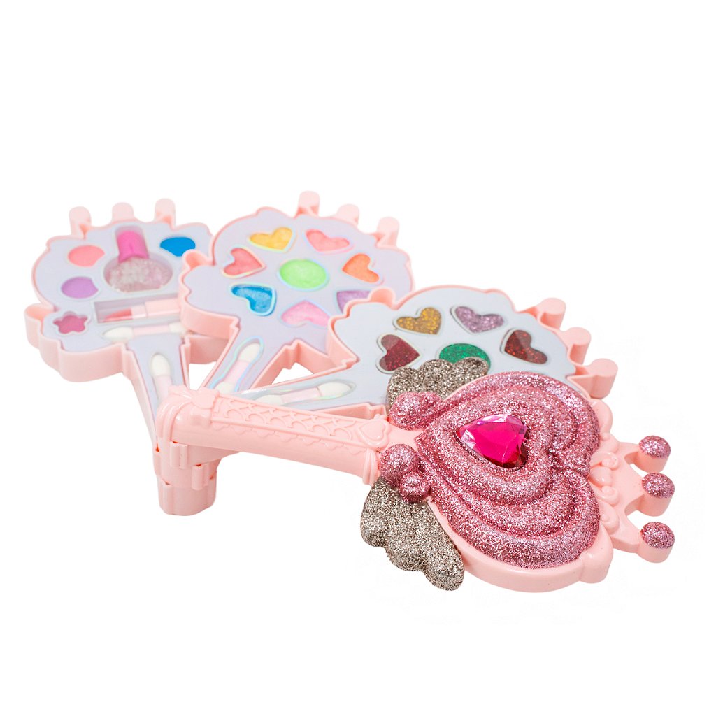 Kit Estojo Paleta De Maquiagem Lavável Infantil Princesa Cosméticos Crianças