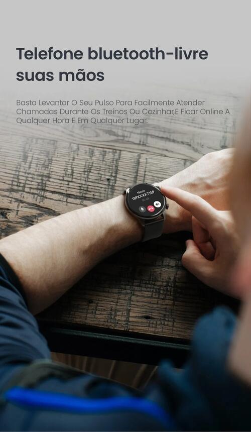 Smartwatch Xiaomi Haylou Solar Plus RT3 Amoled A Prova Dagua - Preto