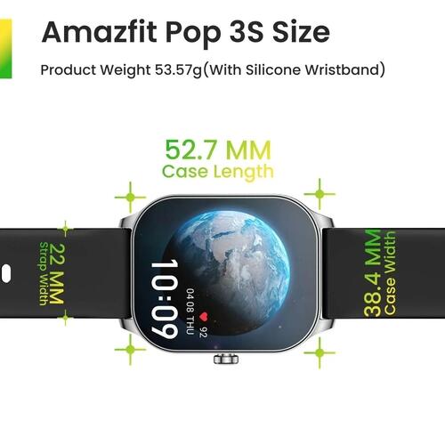 Smartwatch Xiaomi Amazfit Pop 3S Amoled A Prova Dagua