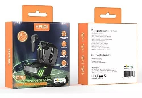 Fone Gamer Kaidi Tws Kd-775 Bluetooth Sem Fio