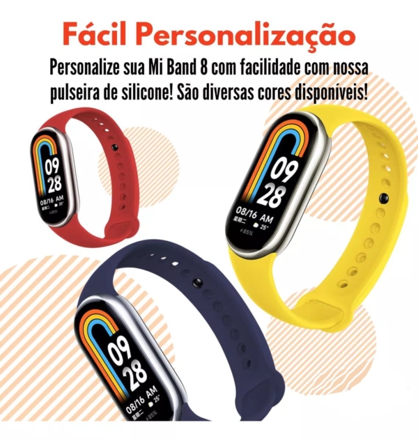Pulseira Silicone Para Smartband Mi Band 8 Compatível Miband
