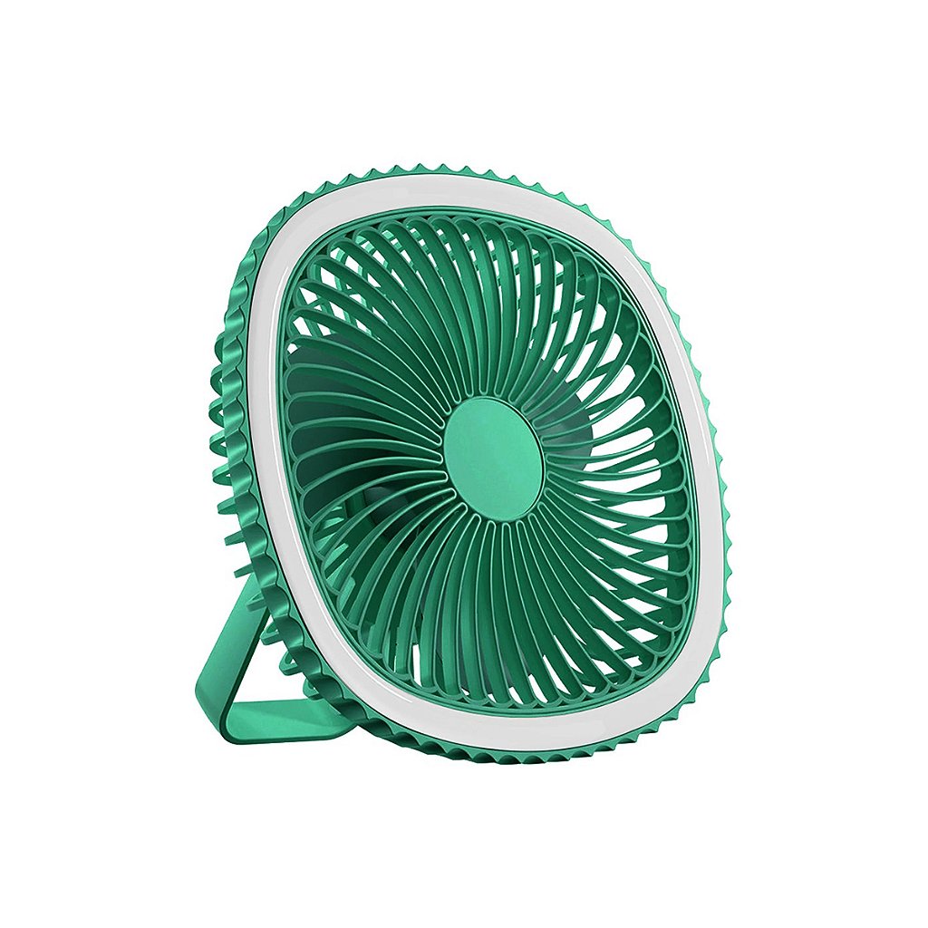 Mini Ventilador De Mesa Luz Ring Light Usb Portátil Potente Silencioso
