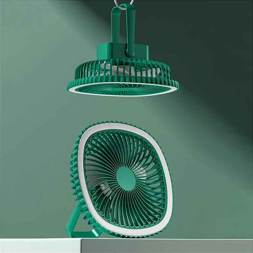 Mini Ventilador De Mesa Luz Ring Light Usb Portátil Potente Silencioso