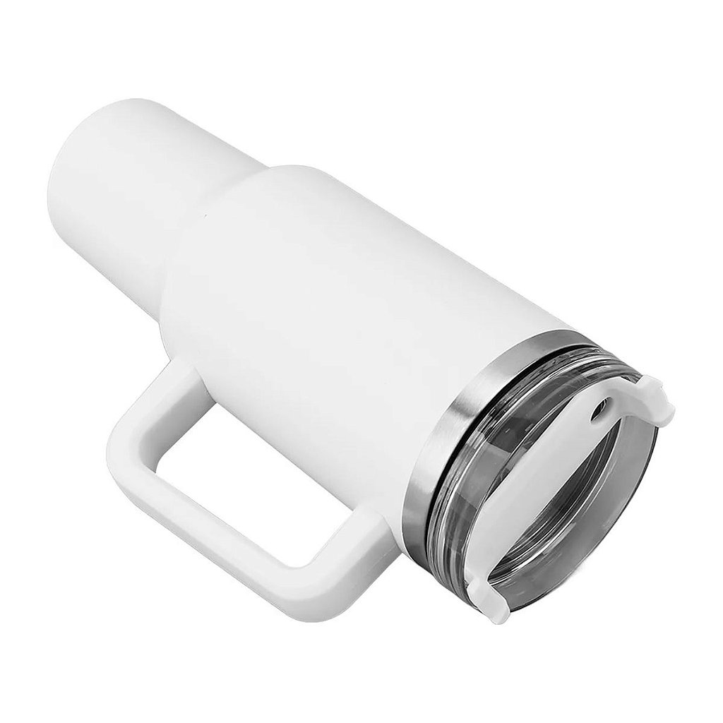 Copo Térmico Aço Inox 1200ml Caneca C/ Alça Canudo Água Gelada Quente