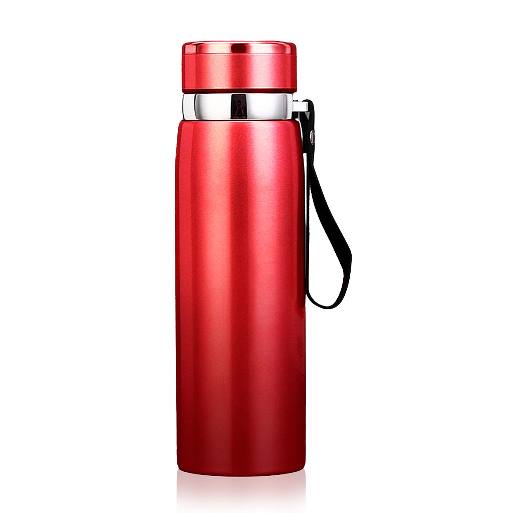 Garrafinha Térmica Aço Inox 600ml Água Gelada Quente C/ Vedação Academia Trilha