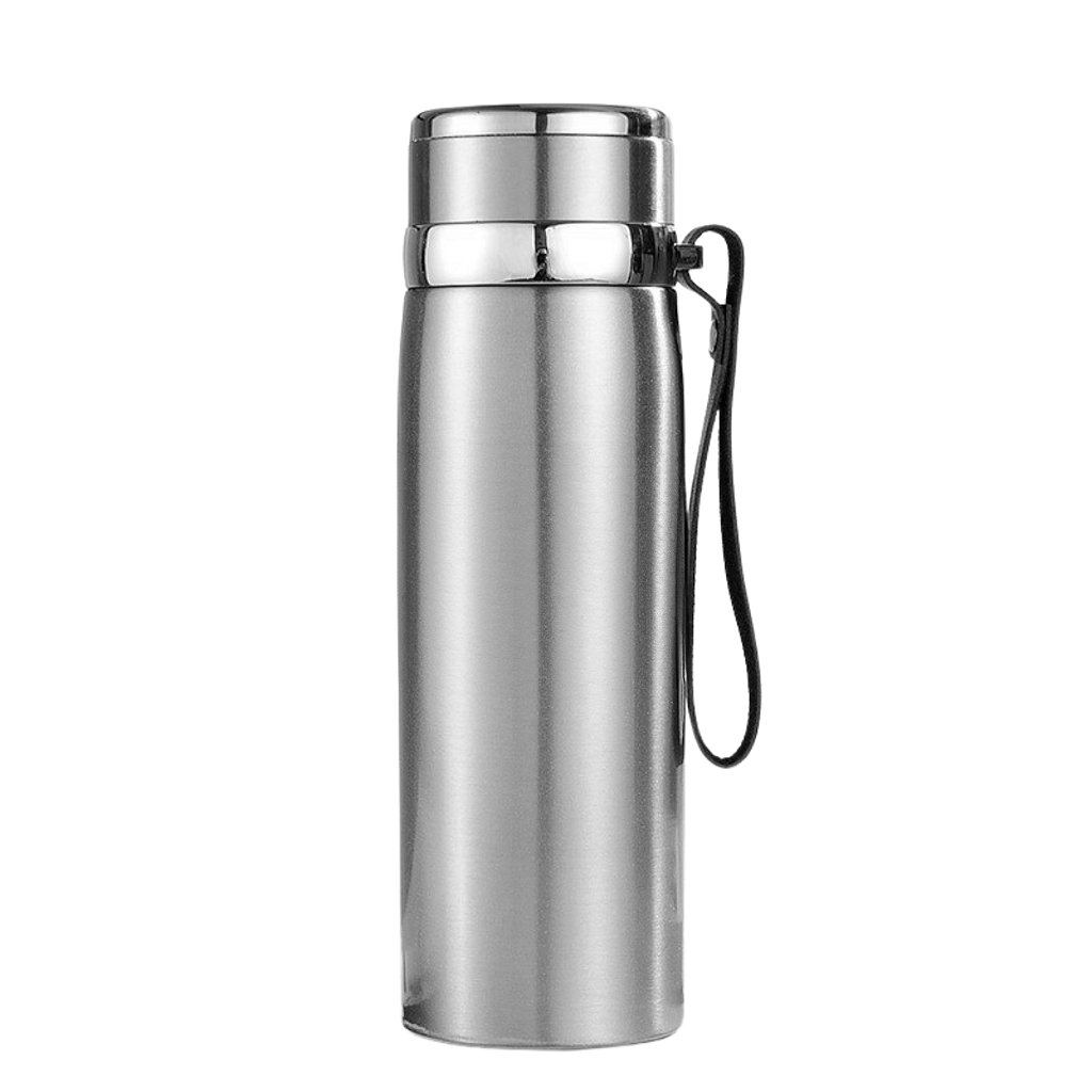 Garrafinha Térmica Aço Inox 600ml Água Gelada Quente C/ Vedação Academia Trilha
