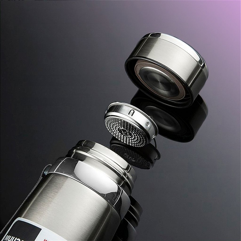 Garrafinha Térmica Aço Inox 600ml Água Gelada Quente C/ Vedação Academia Trilha