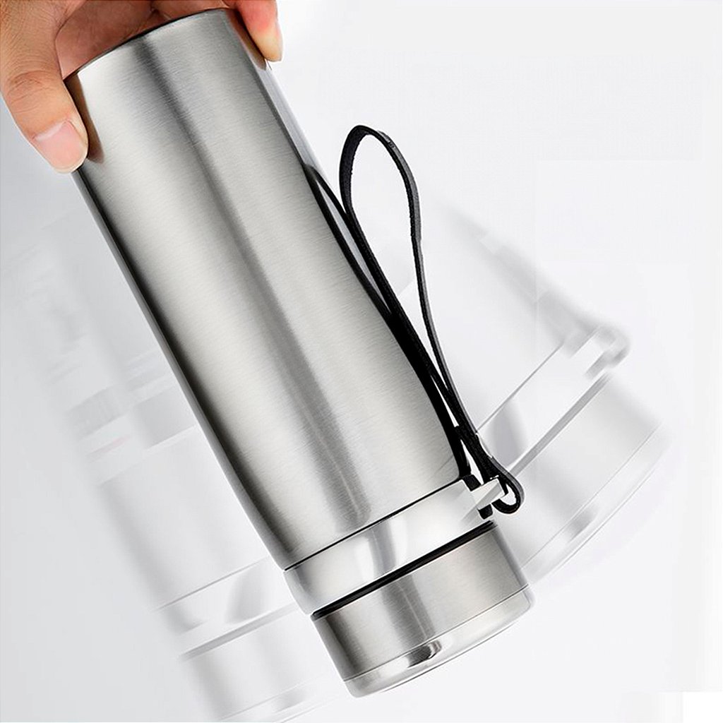 Garrafinha Térmica Aço Inox 600ml Água Gelada Quente C/ Vedação Academia Trilha