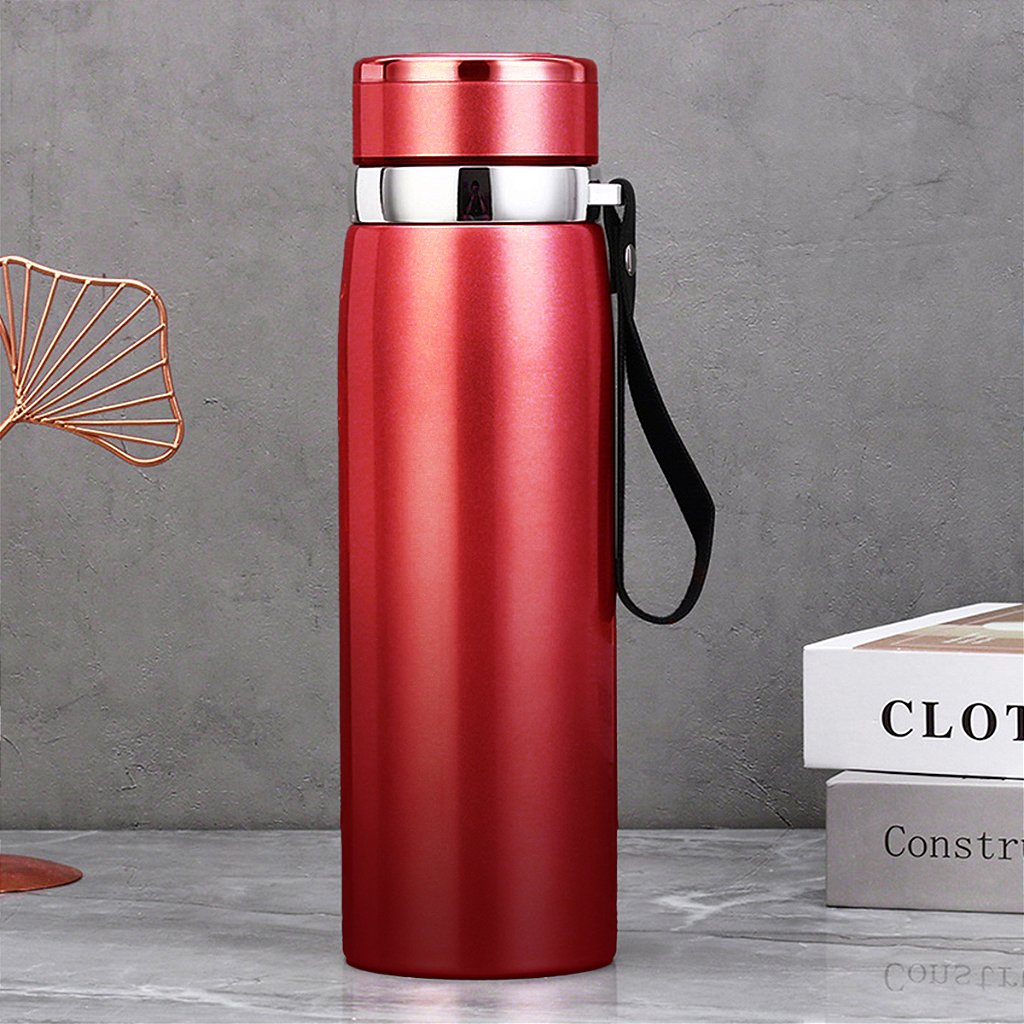 Garrafinha Térmica Aço Inox 800ml Água Gelada Quente C/ Vedação Academia Trilha