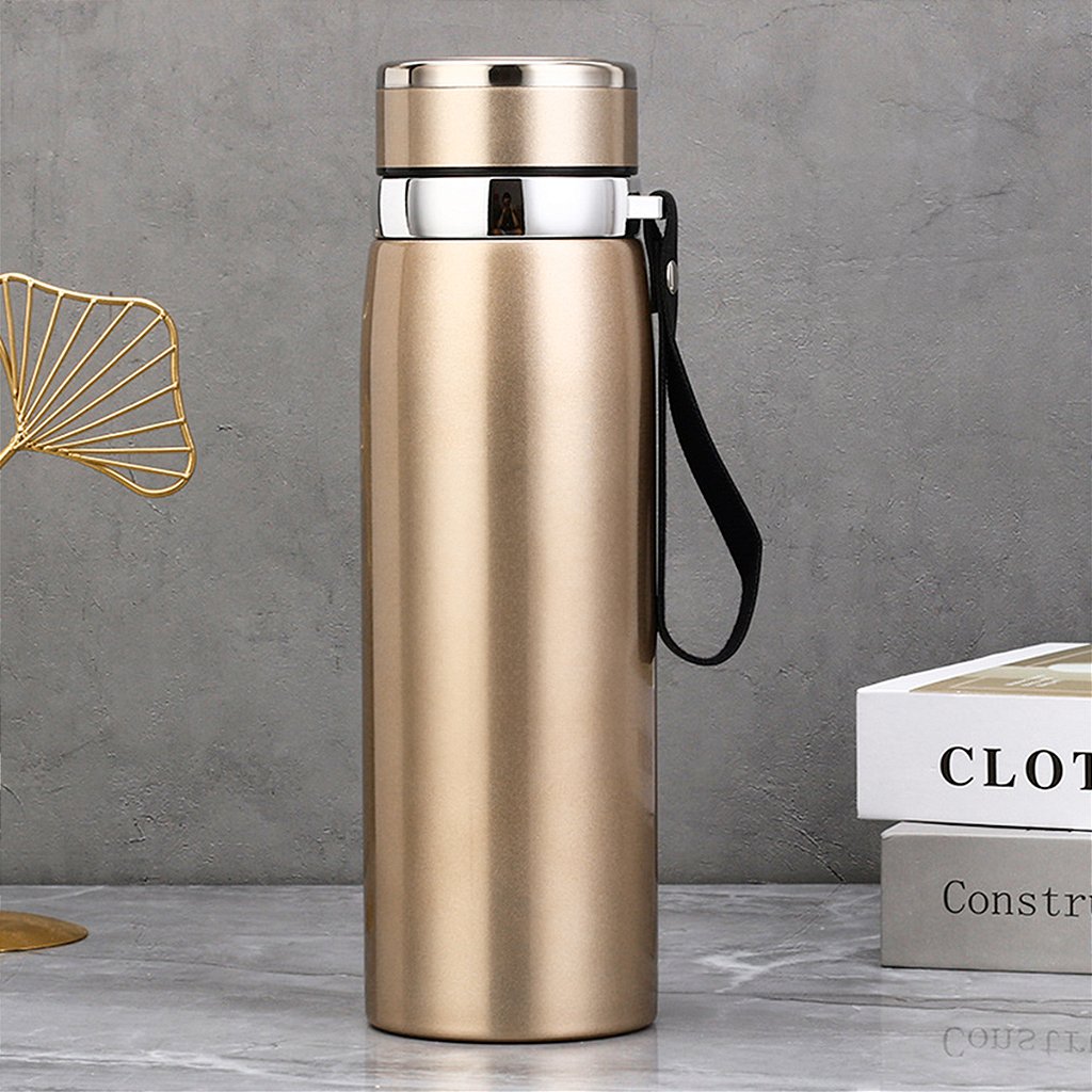 Garrafinha Térmica Aço Inox 800ml Água Gelada Quente C/ Vedação Academia Trilha