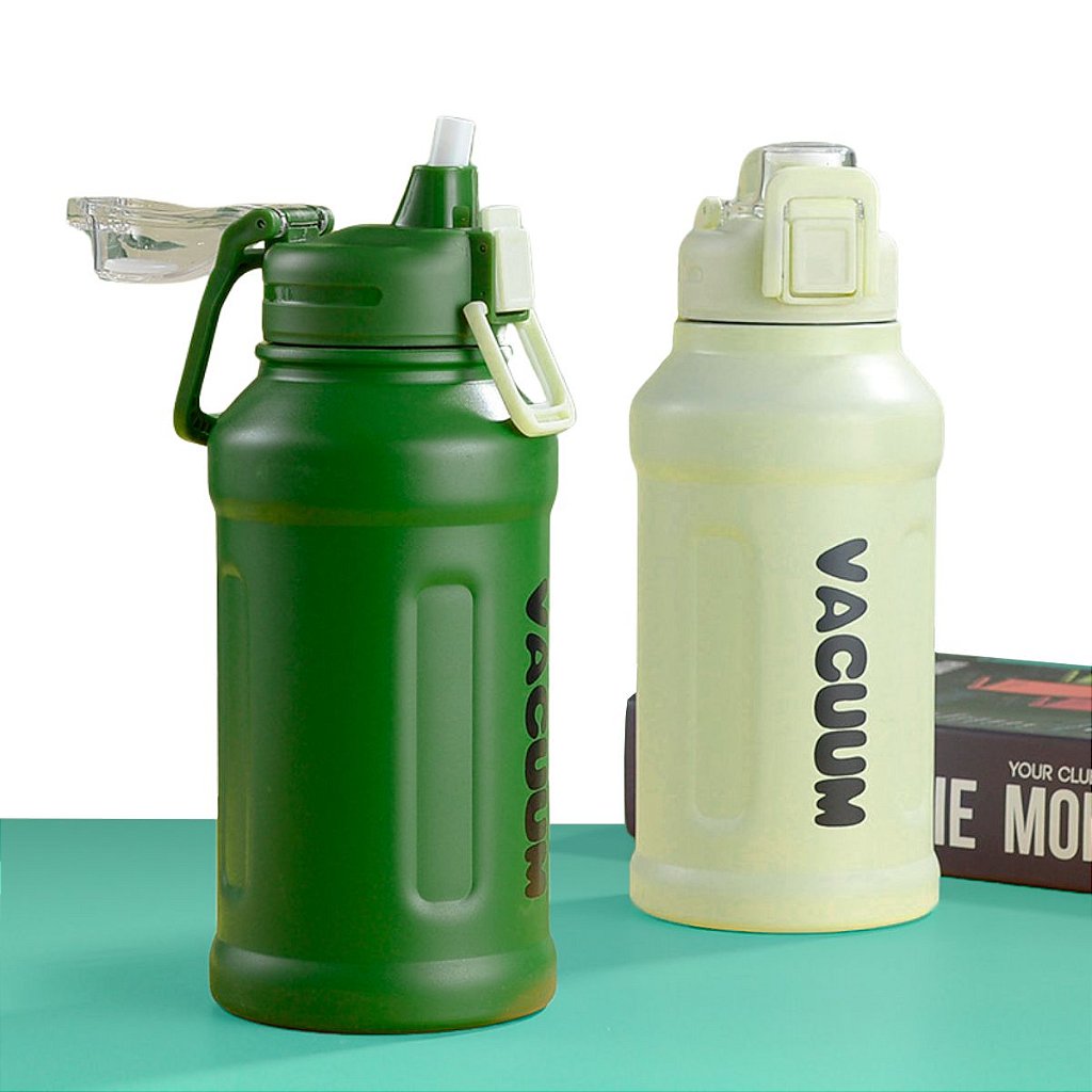 Garrafa Térmica Esportiva A Vácuo 600ml Aço Inox Bico Canudo