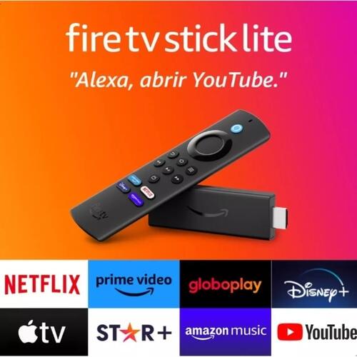 Fire TV Stick Lite 2º Geração | Streaming em Full HD com Alexa | Com Controle Remoto Lite por Voz