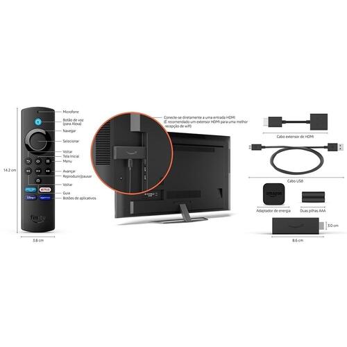 Fire TV Stick Lite 2º Geração | Streaming em Full HD com Alexa | Com Controle Remoto Lite por Voz