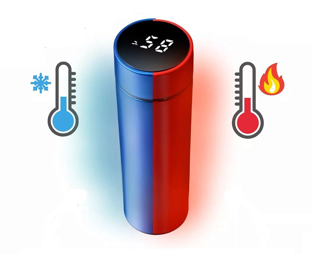 Garrafa Térmica Inteligente Indicador Sensor Temperatura