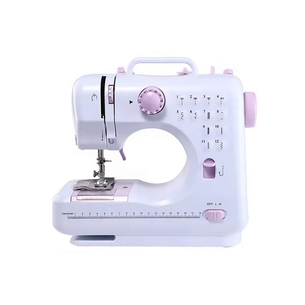 Mini Máquina De Costura 12 Pontos Portátil Tomada Pilha