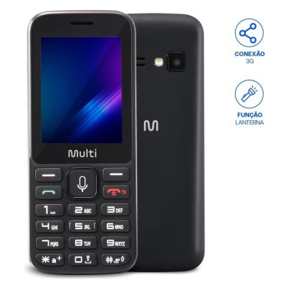 Celular Idoso Multilaser Zap Ii Dual Chip 3g Bluetooth Wifi