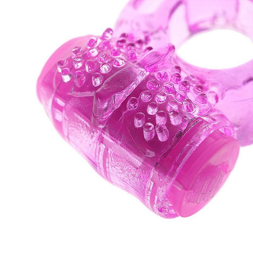 Anel Peniano com Vibrador Borboleta Super Flexível
