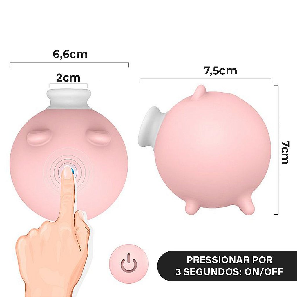 Estimulador Clitóris Pulsação Vibração Porquinho USB