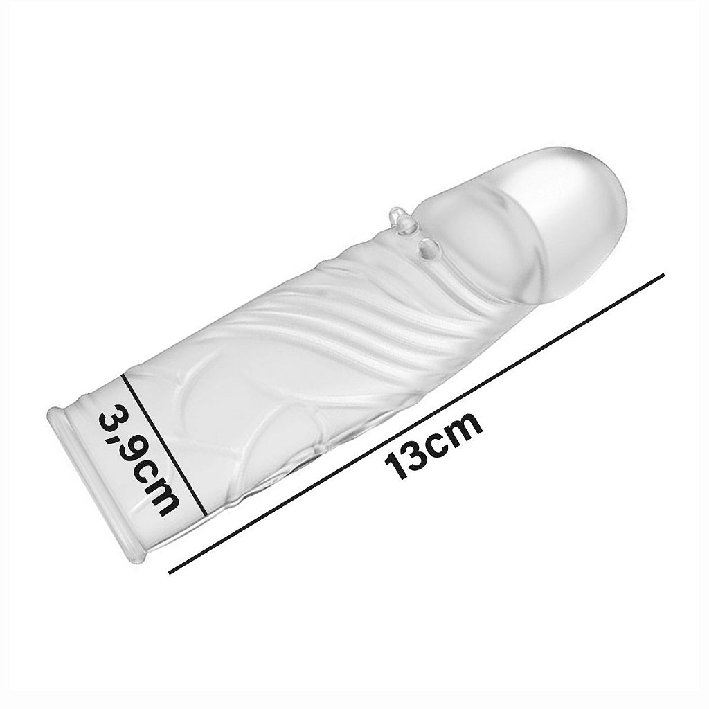 Capa Peniana Extensora Textura Massageadora 13cm