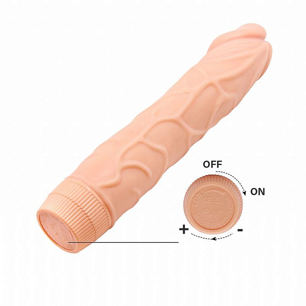 Vibrador Dildo Pênis Realístico Consolo C/ Vértebra 22cm