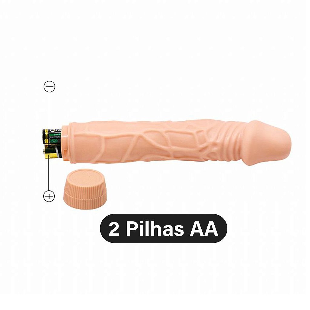 Vibrador Dildo Pênis Realístico Consolo C/ Vértebra 22cm