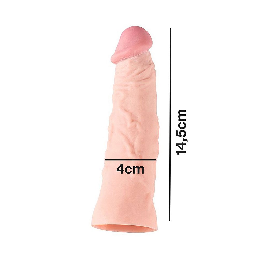 Capa Peniana Realístico Com Textura Flexível 18cm