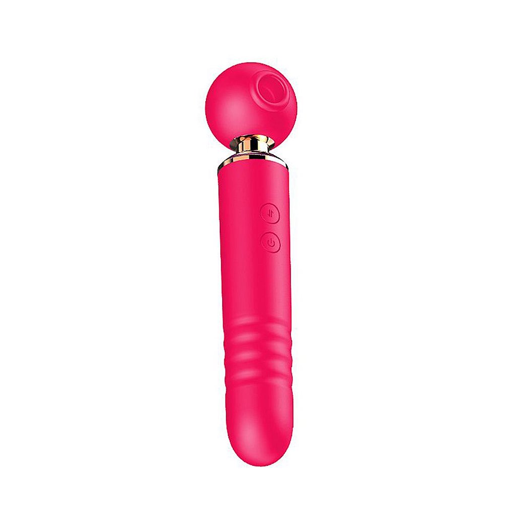 Vibrador Varinha Mágica Sugador Clitóris Ponto G Vai e Vem 3 em 1 USB