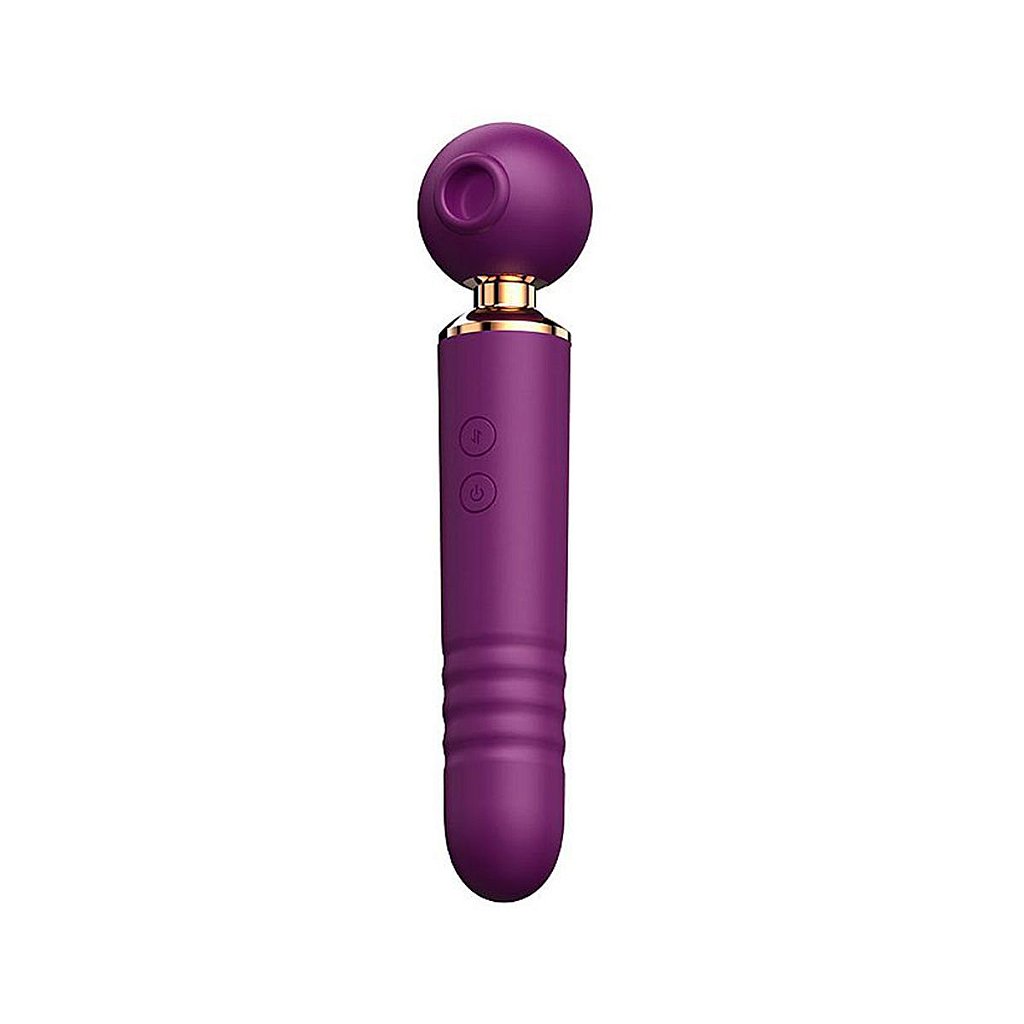 Vibrador Varinha Mágica Sugador Clitóris Ponto G Vai e Vem 3 em 1 USB