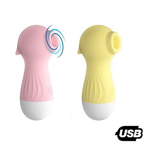 Vibrador Sugador Clitóris Estimulador Recarregável USB