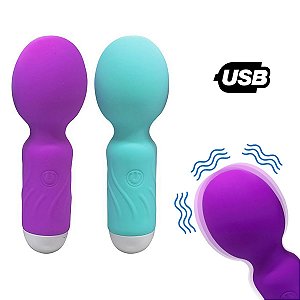 Mini Vibrador Varinha Mágica Estimulador Recarregável USB