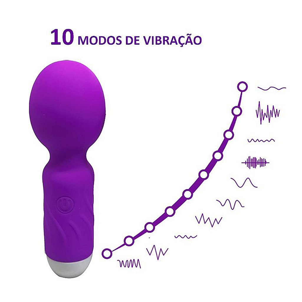 Mini Vibrador Varinha Mágica Estimulador Recarregável USB