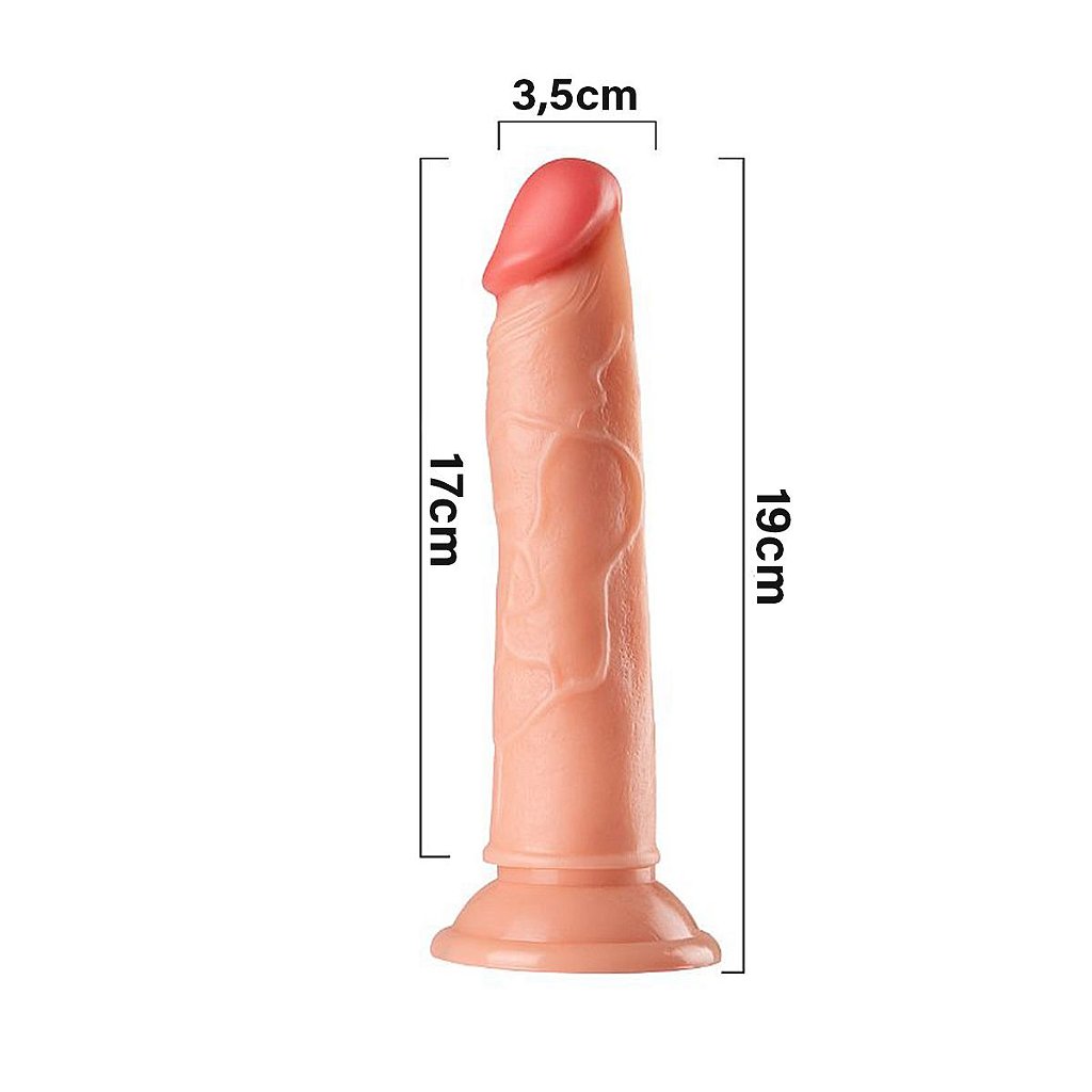 Dildo Pênis Realístico Textura Consolo Com Ventosa 19cm