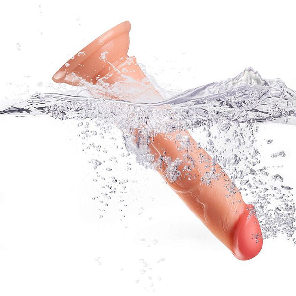 Dildo Pênis Realístico Textura Consolo Com Ventosa 19cm