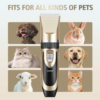 Kit Máquina Tosa Dourada Pets Cachorro Tosar Cães Gatos Profissional