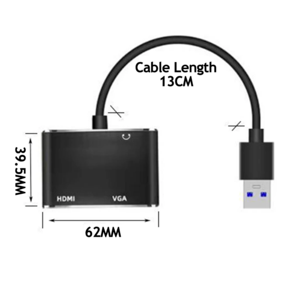 Adaptador Usb 3.0 Para Hdmi X Vga – Windows