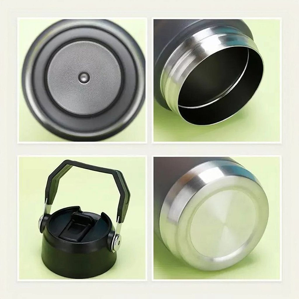 Garrafa Térmica Flip Squeeze Alça Canudo 550ml  Academia