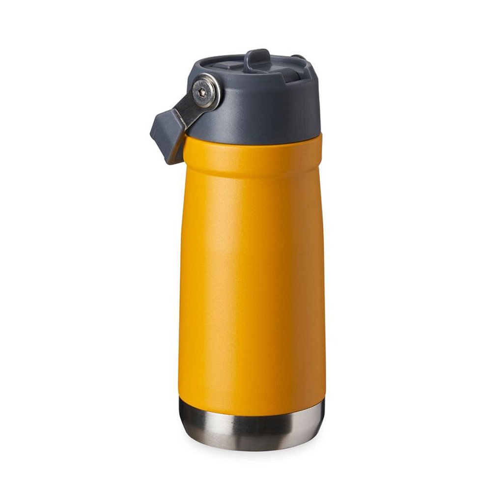 Garrafa Térmica Flip Squeeze Alça Canudo 550ml  Academia
