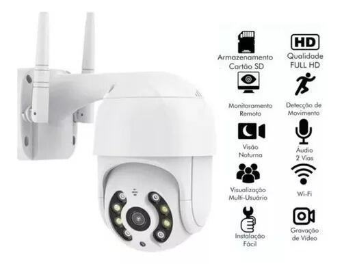 Camera Segurança Smart Ip Wifi A8pro 1080p Prova D'água