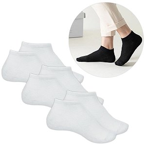 Kit 3 Pares Meia Soquete Cano Curto Masculino 40-46