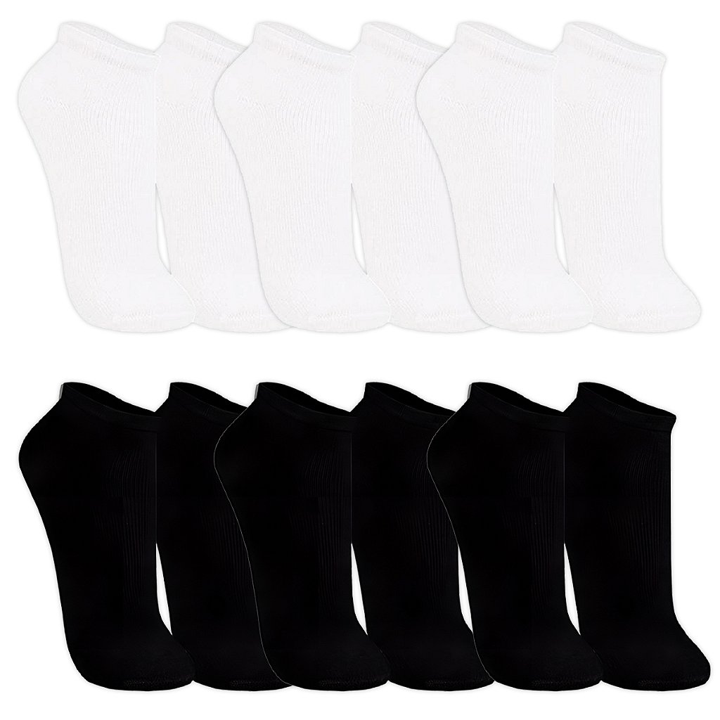 Kit 3 Pares Meia Soquete Cano Curto Masculino 40-46