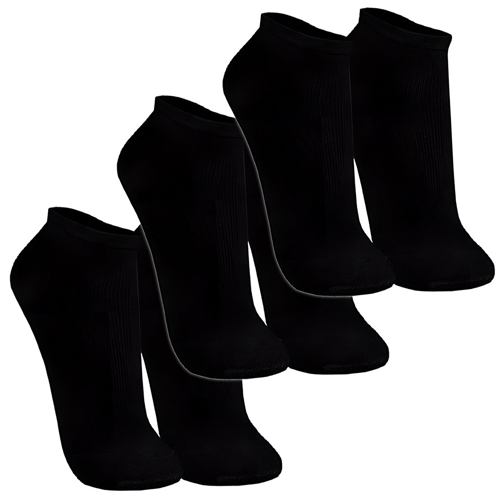 Kit 3 Pares Meia Soquete Cano Curto Feminino 35-40
