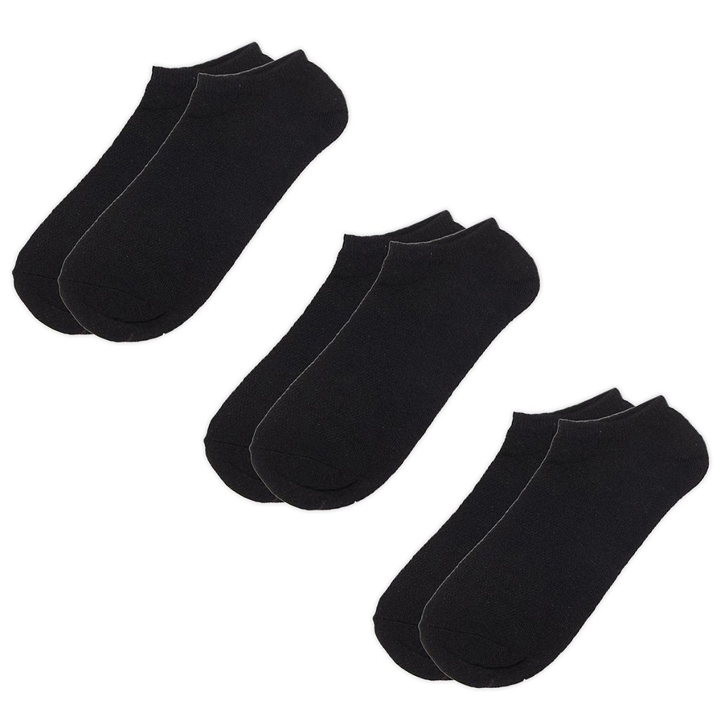 Kit 3 Pares Meia Cano Curto Infantil Meninos Meninas 6-9 Anos