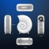 Conch Bluetooth Speaker, Smart Rgb Luz Atmosfera, Despertado